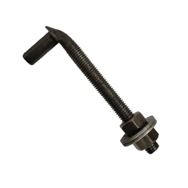 J Bolt with Washers & Nuts 5/8" x 12" - Bare