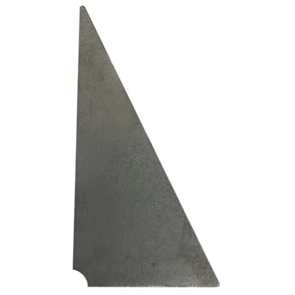 Triangular Die Cut 2-1/2" x 5" x 3/8" with Weld Notch