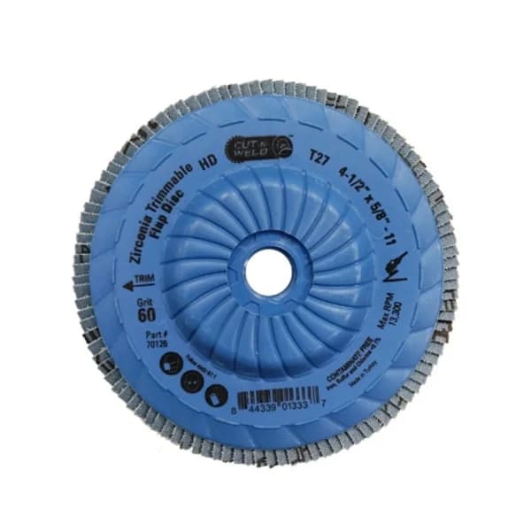 CNW - Trim. T27 4.5" Flap Disc, High Density, Grit 60