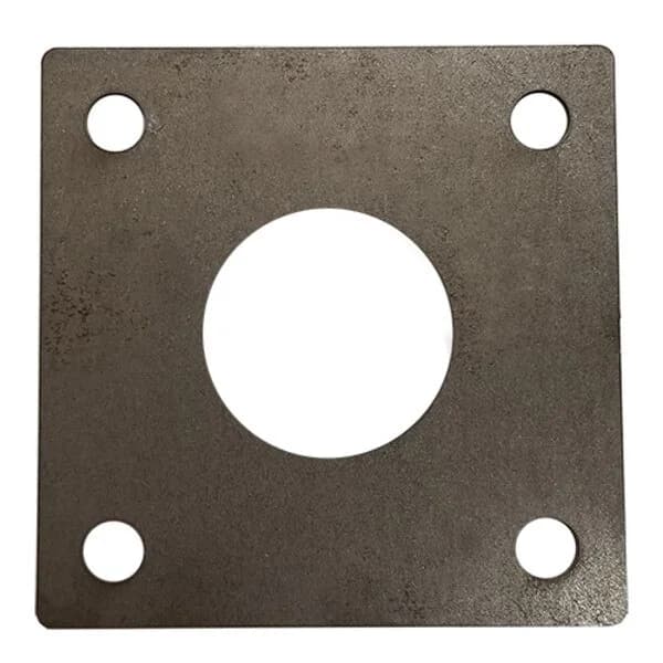 Square Plate 4" X 3/16" with 4 - .400" Hole - Fits 1.66" OD