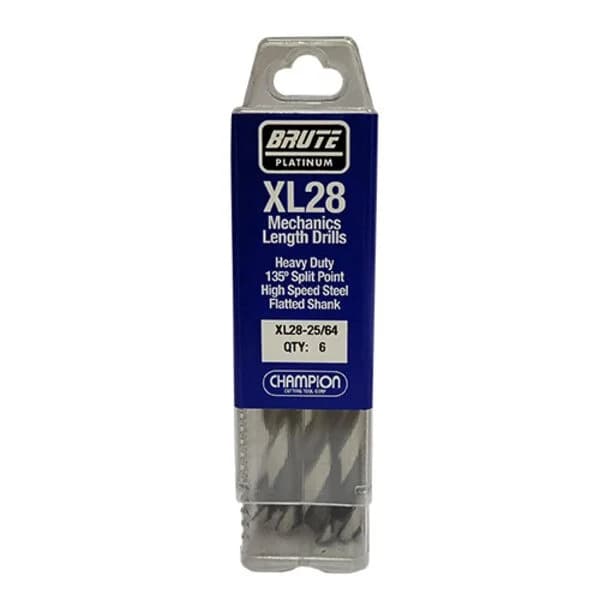 Brute Mechanics Length Drills - Heavy Duty 25/64" X 2-3/4" X 4-5/16" - 6/PK
