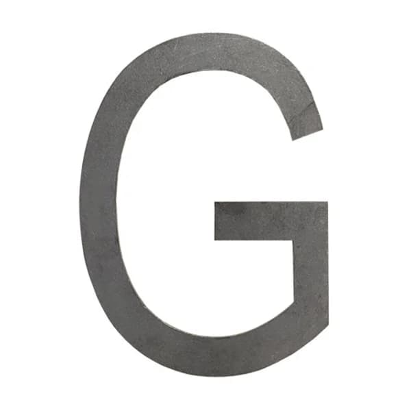 Laser Cut Letter 'G' 3/16" X 8" Tall