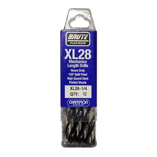 Brute Mechanics Length Drills - Heavy Duty 1/4" X 2" X 3-1/2" - 12/PK