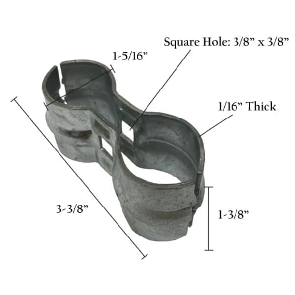 Saddle Clamp 1-3/8" x 1-3/8" - HDG