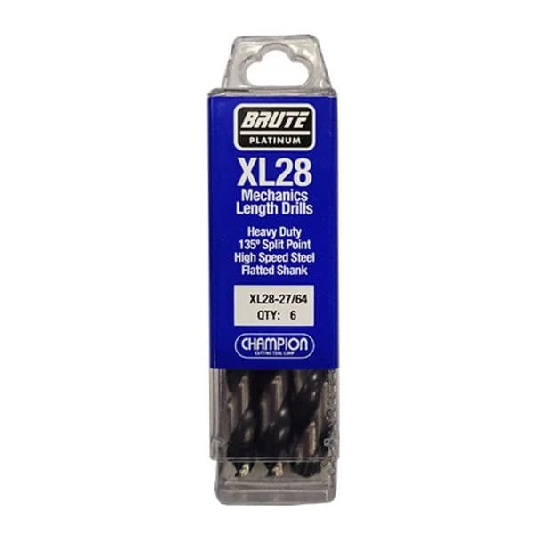 Brute Mechanics Length Drills - Heavy Duty 27/64" X 2-7/8" X 4-7/16" - 12/PK