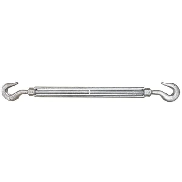 Turnbuckle Hook & Hook 1/2" x 12" - HDG