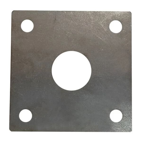 Square Plate 4" X 3/16" with 4 - .400" Square Hole - Fits 1.25" OD