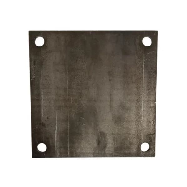Base Punch Plate 3/8" Thick, 8" Square with 9/16" Holes
