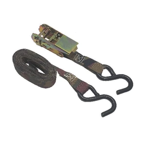 Ratchet Tie Down Straps 1" x 12' with S Hooks - Camo