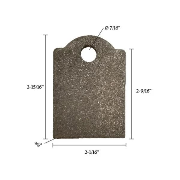 Weld Tab - Lg 2" X 3" 8Ga Bare