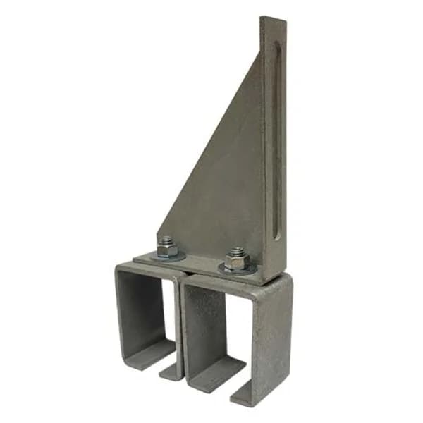 Galvanized Door Track Bracket - Double Wall Mount