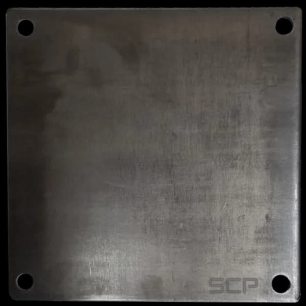 Base Punch Plate 5/16" Thick, 10" Square with 1/2" Holes