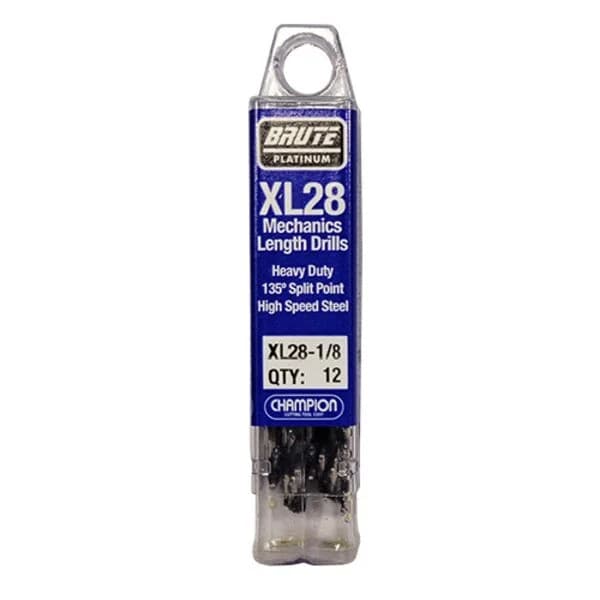 Brute Mechanics Length Drills - Heavy Duty 1/8" X 1-7/16" X 2-1/2" - 12/PK