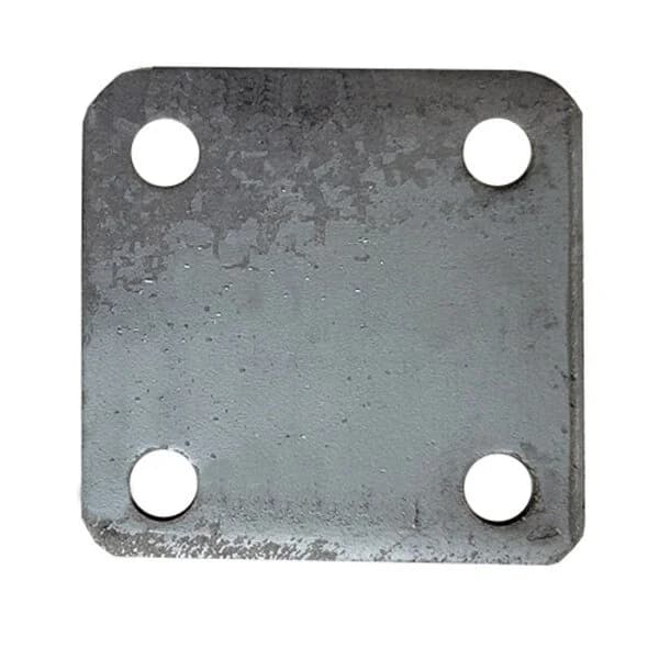 Base Punch Plate 3/16" Thick, 3" Square with 3/8" Holes
