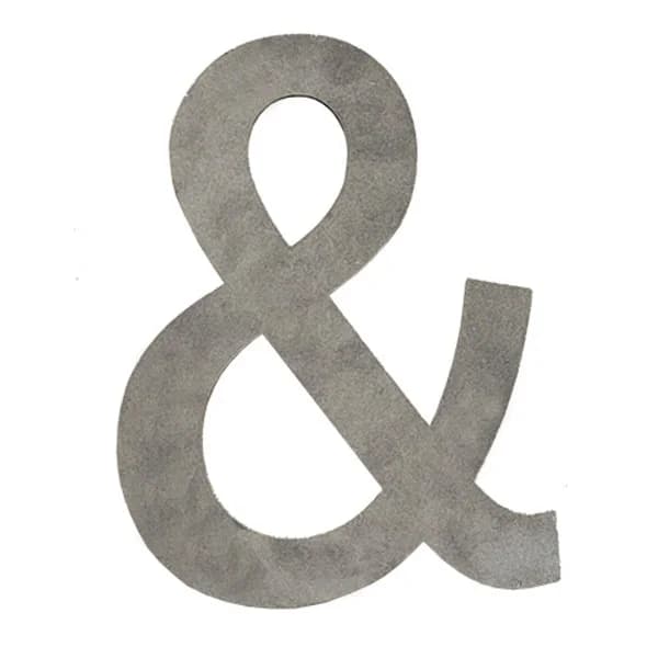 Laser Cut Symbol 'And' 3/16" X 8" Tall