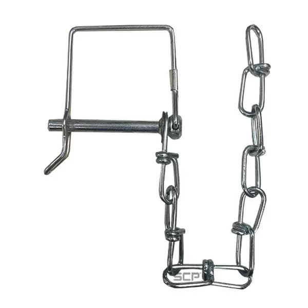 Square Snap Pin with Chain