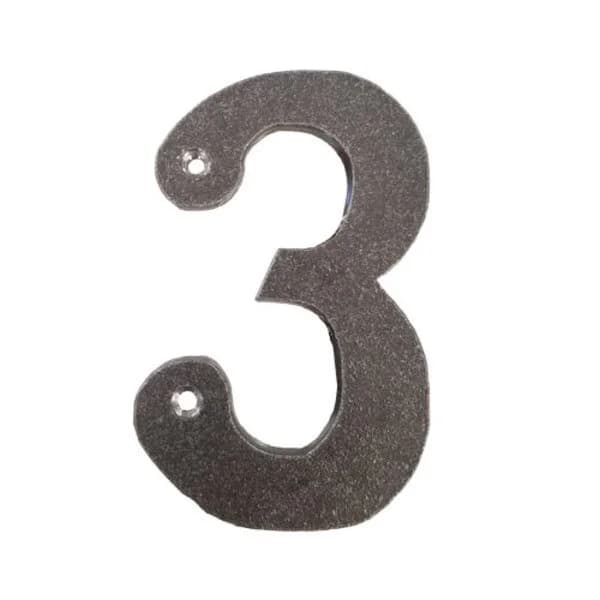 Western Number '3' with Holes
