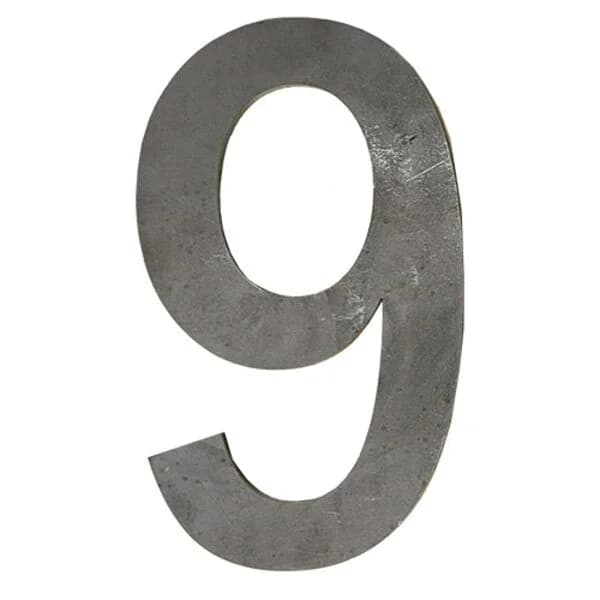 Laser Cut Number '9' 3/16" X 8" Tall