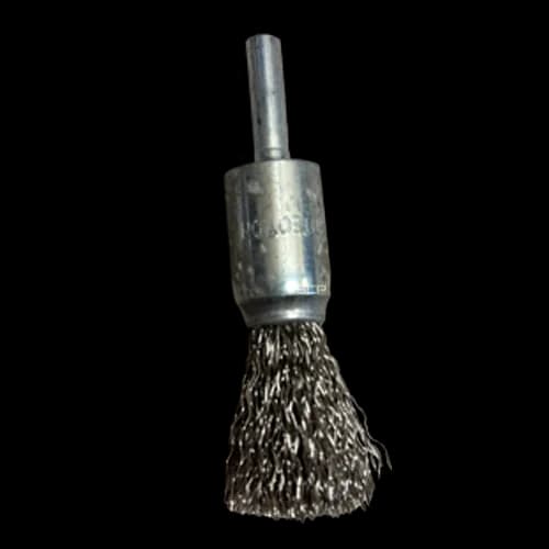 3/4" End Brush, .014 Stainless, 7/8" Trim, 1/4" Stem, 20000 Max RPM