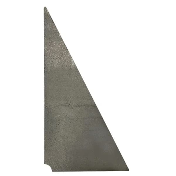 Triangular Die Cut 4" x 8" x 1/4" with Weld Notch