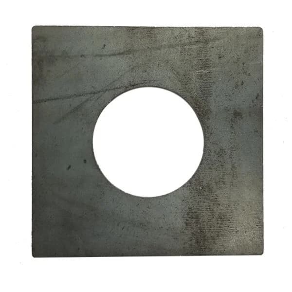 Square Plate 5" X 1/4" with Round - Fits 2.375" OD
