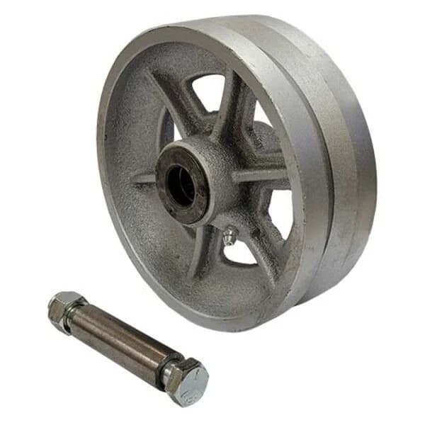 Cast Iron V-Groove Wheel 6" with Grease Zert