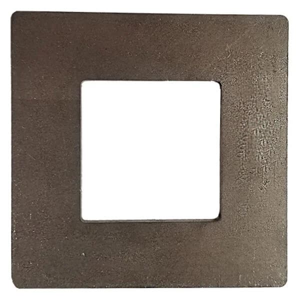 Square Plate 4" X 1/4" with Square - Fits 2" Square