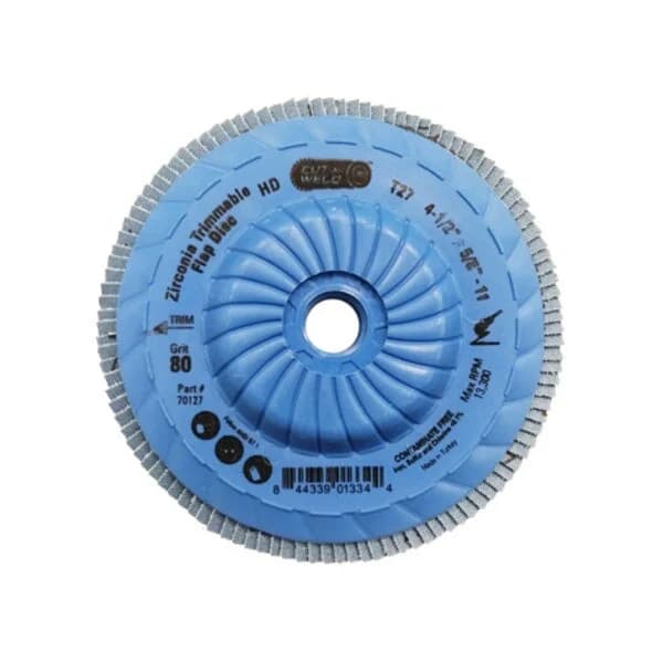 CNW - Trim. T27 4.5" Flap Disc, High Density, Grit 80