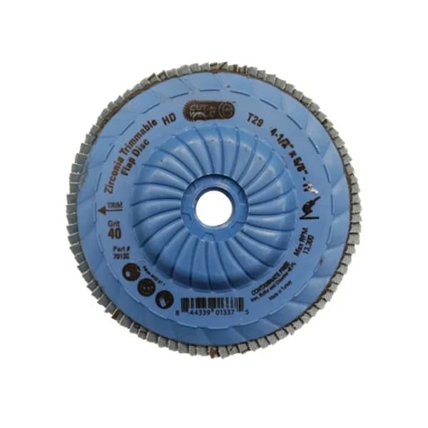 CNW - Trimmable T29 4.5" Flap Disc High Density Grit 40