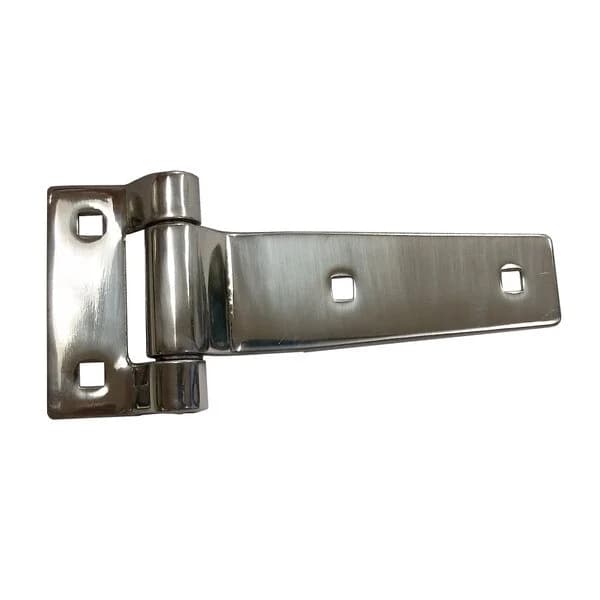 Strap Hinge 6" x 2.6" x 10ga, Bolt-on Square, Stainless Steel