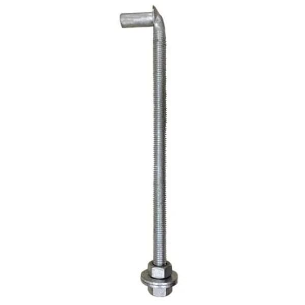 J Bolt with Washers & Nuts 5/8" x 12" - HDG