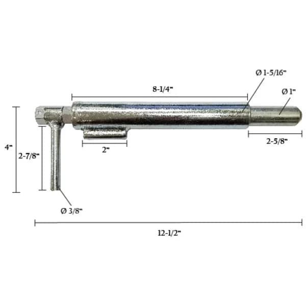 Galvanized Spring Latch 12-1/2"