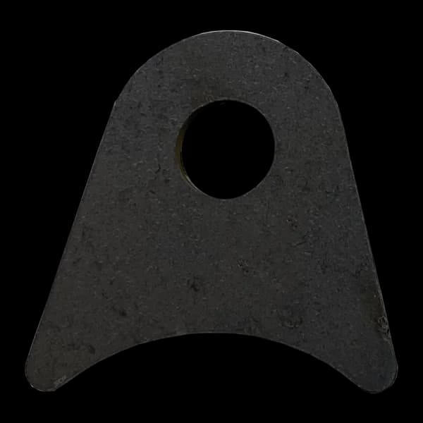 Triangular Radius Surface Mount Tab - 1.50" X 1.48" X 3/16" with 0.95" Radius - 0.40" Hole