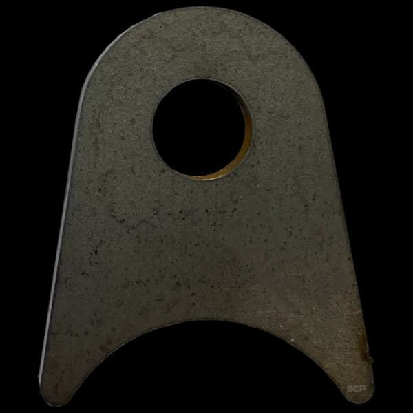 Triangular Radius Surface Mount Tab - 1.75" X 2.09" X 3/16" with 0.83" Radius - 0.53" Hole