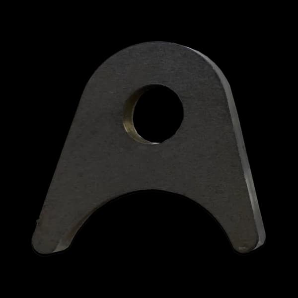 Triangular Radius Surface Mount Tab - 1.50" X 1.43" X 3/16" with 0.63" Radius - 0.40" Hole