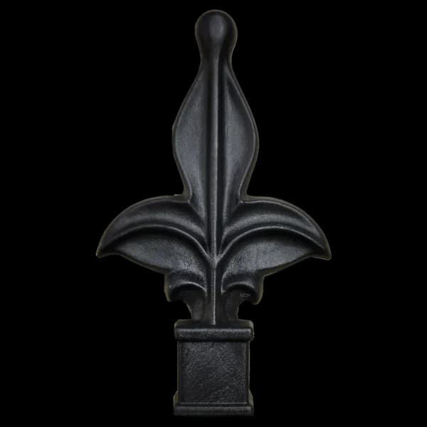 1/2" Fleur-de-lis - Plastic Black