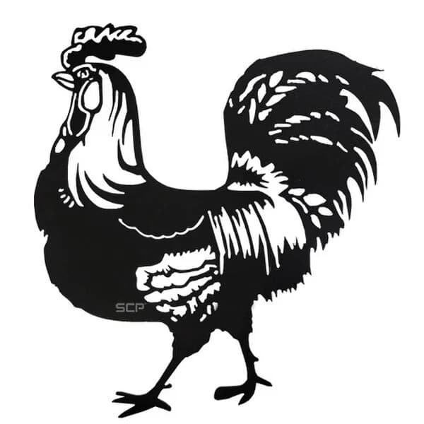 Metal Art - Rooster 15" X 14" X 11GA
