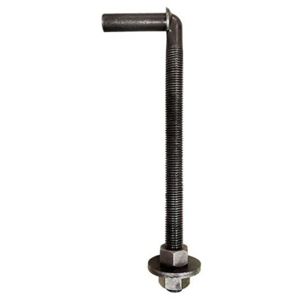 J Bolt with Washers & Nuts 7/8" x 12" - Bare