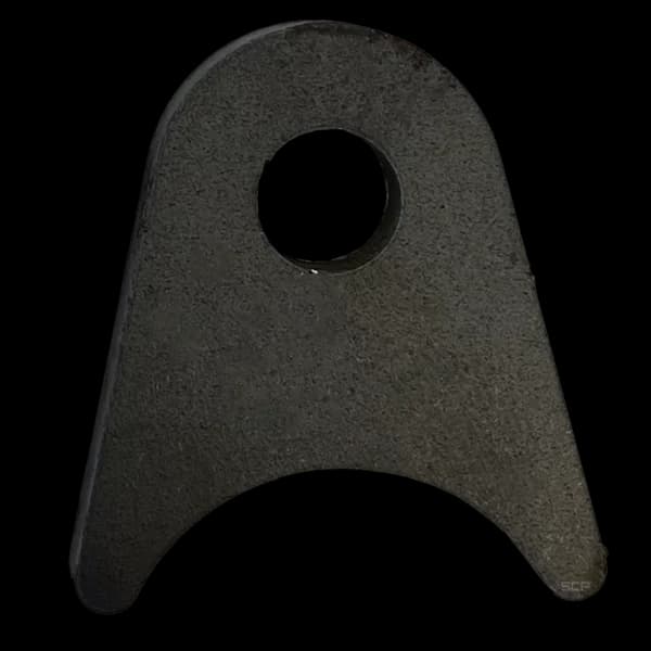 Triangular Radius Surface Mount Tab - 1.75" X 2.42" X 3/16" with 1.19" Radius - 0.53" Hole
