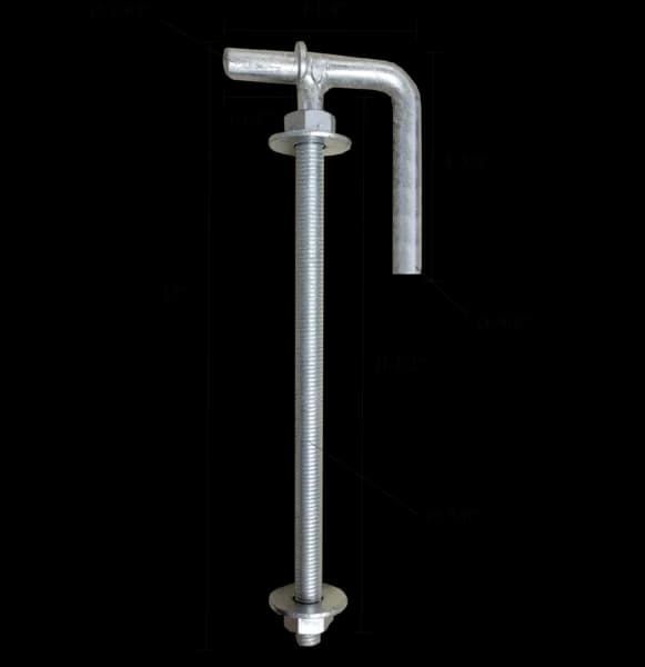 Gate Hinge - 5/8" X 12" HDG