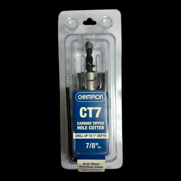Carbide Tipped Hole Cutter 7/8" - 1" Depth