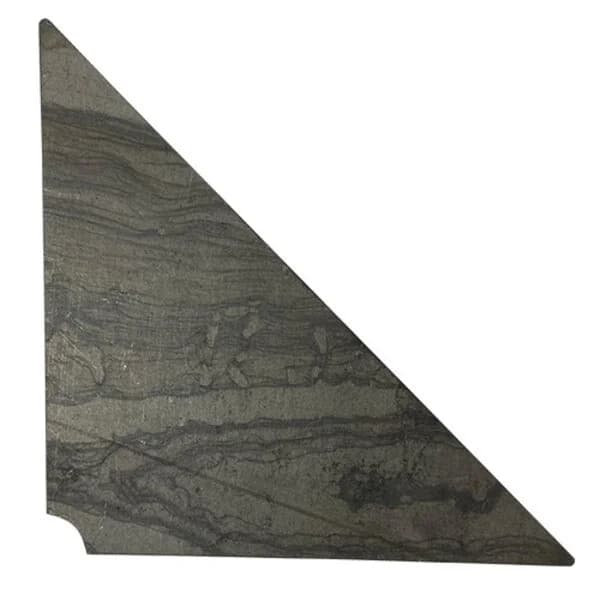 Triangular Die Cut 5" X 5" X 1/4" with Weld Notches