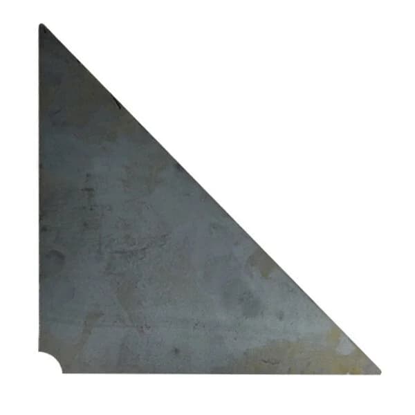 Triangular Die Cut 6" X 6" X 1/4" with Weld Notch