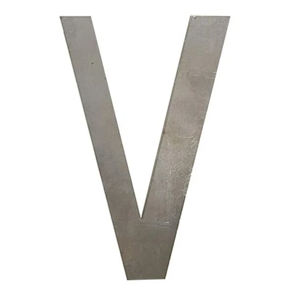 Laser Cut Letter 'V' 3/16" X 8" Tall