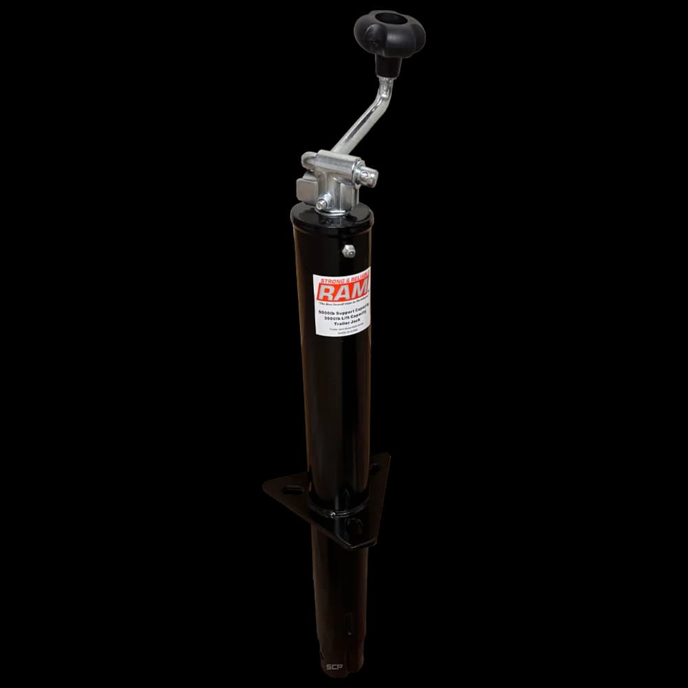 RAM Trailer Jack - Round A-Frame Jack - Bolt On / Weld On Topwind 3K Lift Capacity