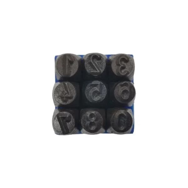 Number Punch Set, 9 Pieces (#0-8) 1/4"
