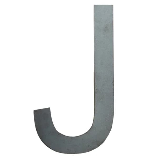 Laser Cut Letter 'J' 3/16" X 8" Tall