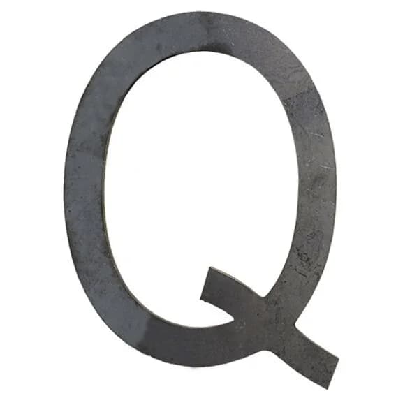 Laser Cut Letter 'Q' 3/16" X 8" Tall