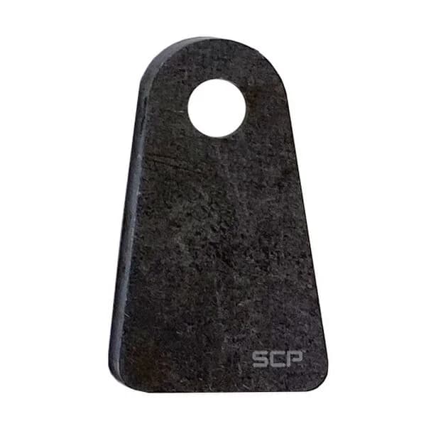 Triangular Flat Surface Mount Tab - 1.50" X 2.50" X 3/16" With 0.40" Hole