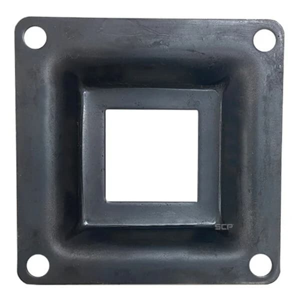 Square Weld Flange- 5-1/4" w/ 2" Hole 11ga